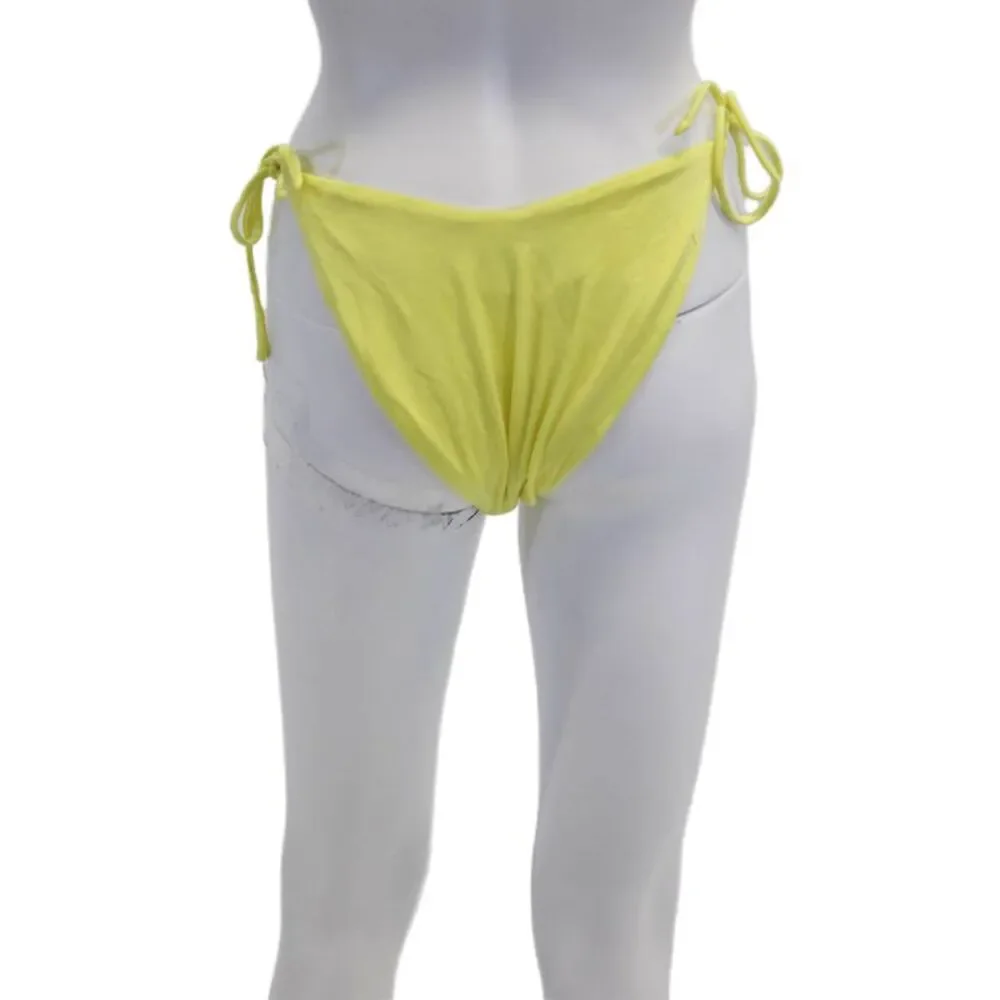 Peixoto Womens Side Tie Adore Full Bikini Bottoms Lemon Glow Size Extra Large